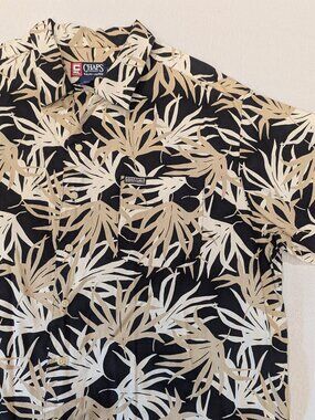 Chaps Ralph Lauren Tropical Palm Hawaiian Shirt